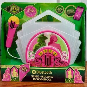 Wicked Bluetooth Sing Along Boombox Real Working Microphone Built In Music BT